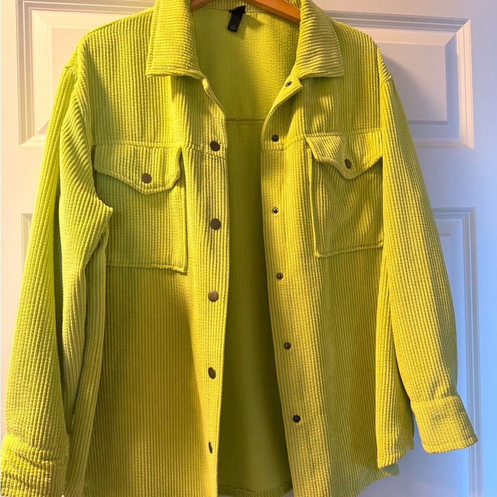 Target Women's Bright Green Corduroy Utility Jacket